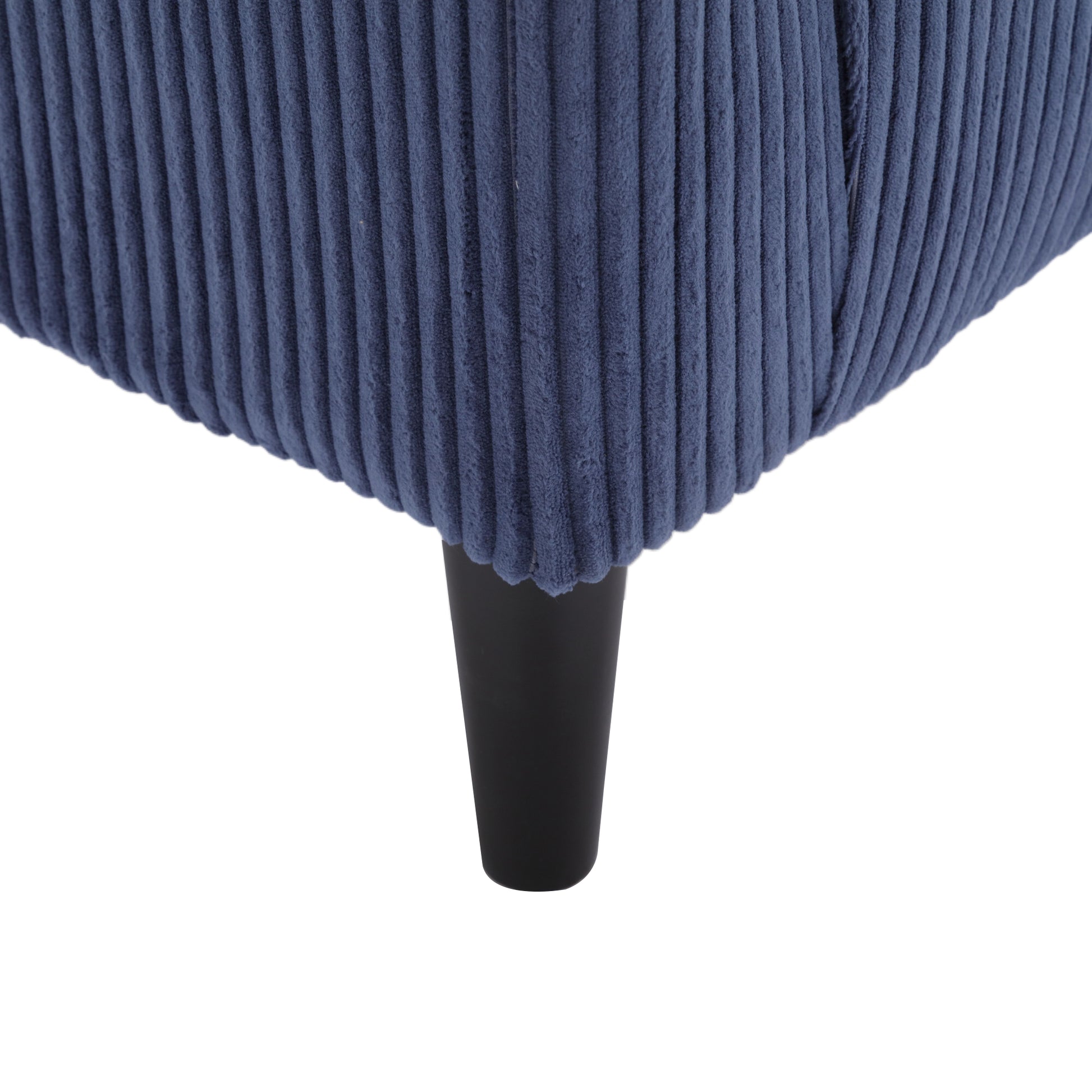 Coolmore Living Room Accent Barrel Chair, Century Modern Style Decorative Chair, Armchair For Living Room With Thick Cushions And Pillows, Comfy Single Sofa Chair, Chair With Wooden Legs,Blue Blue Corduroy