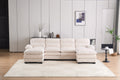 U Shaped Profile Sofa, Including Two Single Seats And Two Chaise, Modular Sofa, Corduroy Sofa White Foam Corduroy 4 Seat