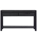 Console Table Entryway Table For Hallway Living Room With 2 Drawers And 1 Shelf Black Mdf
