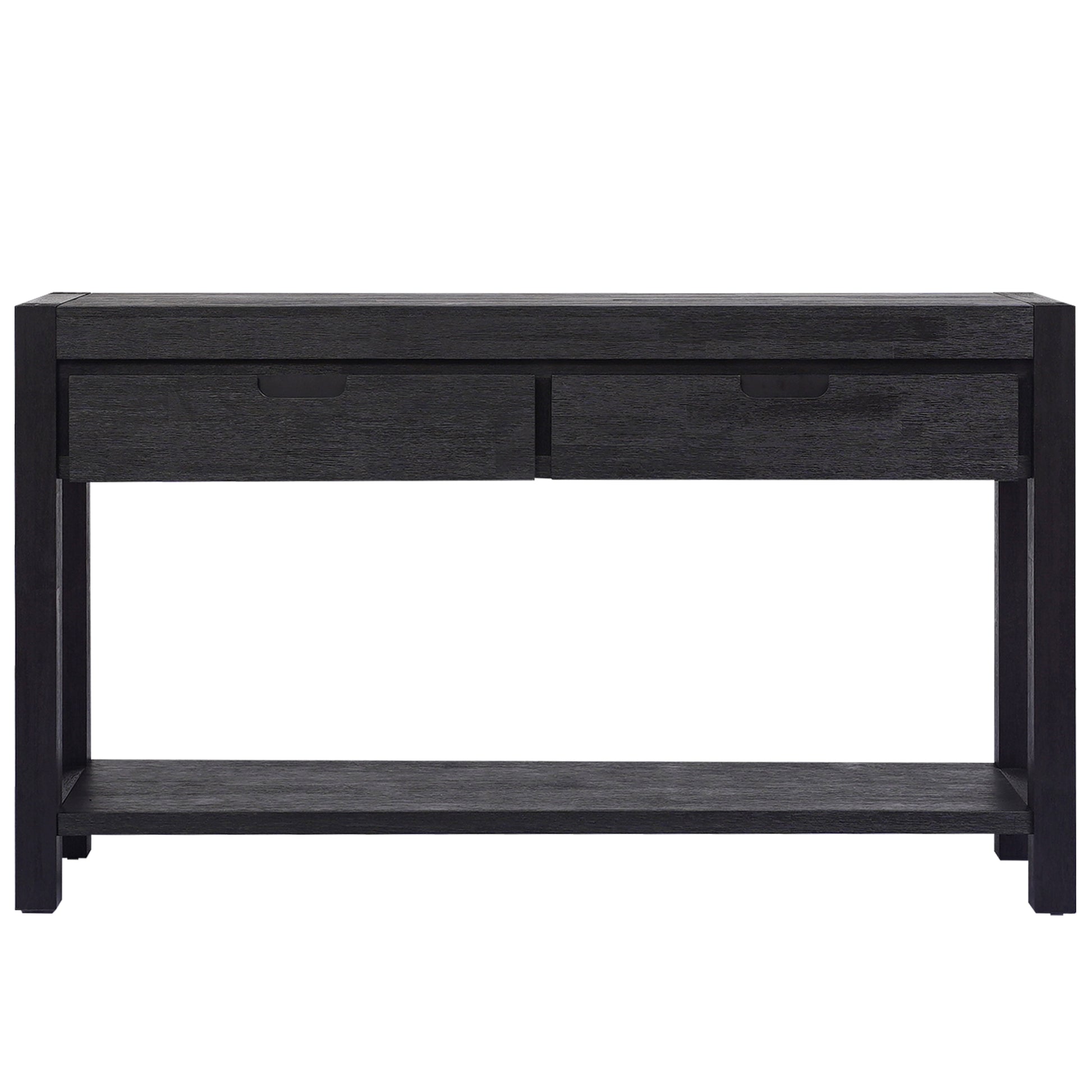 Console Table Entryway Table For Hallway Living Room With 2 Drawers And 1 Shelf Black Mdf