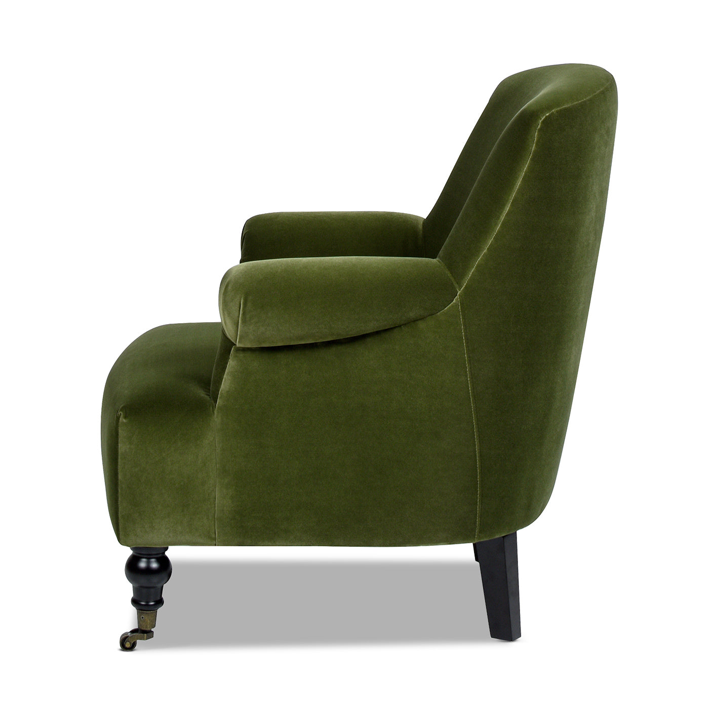 Eloise 30" Pleated Sock Arm Accent Armchair, Olive Green Performance Velvet Olive Green Foam Velvet