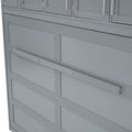 Queen Size Murphy Bed Wall Bed With Top Cabinets,Gray Queen Gray Plywood