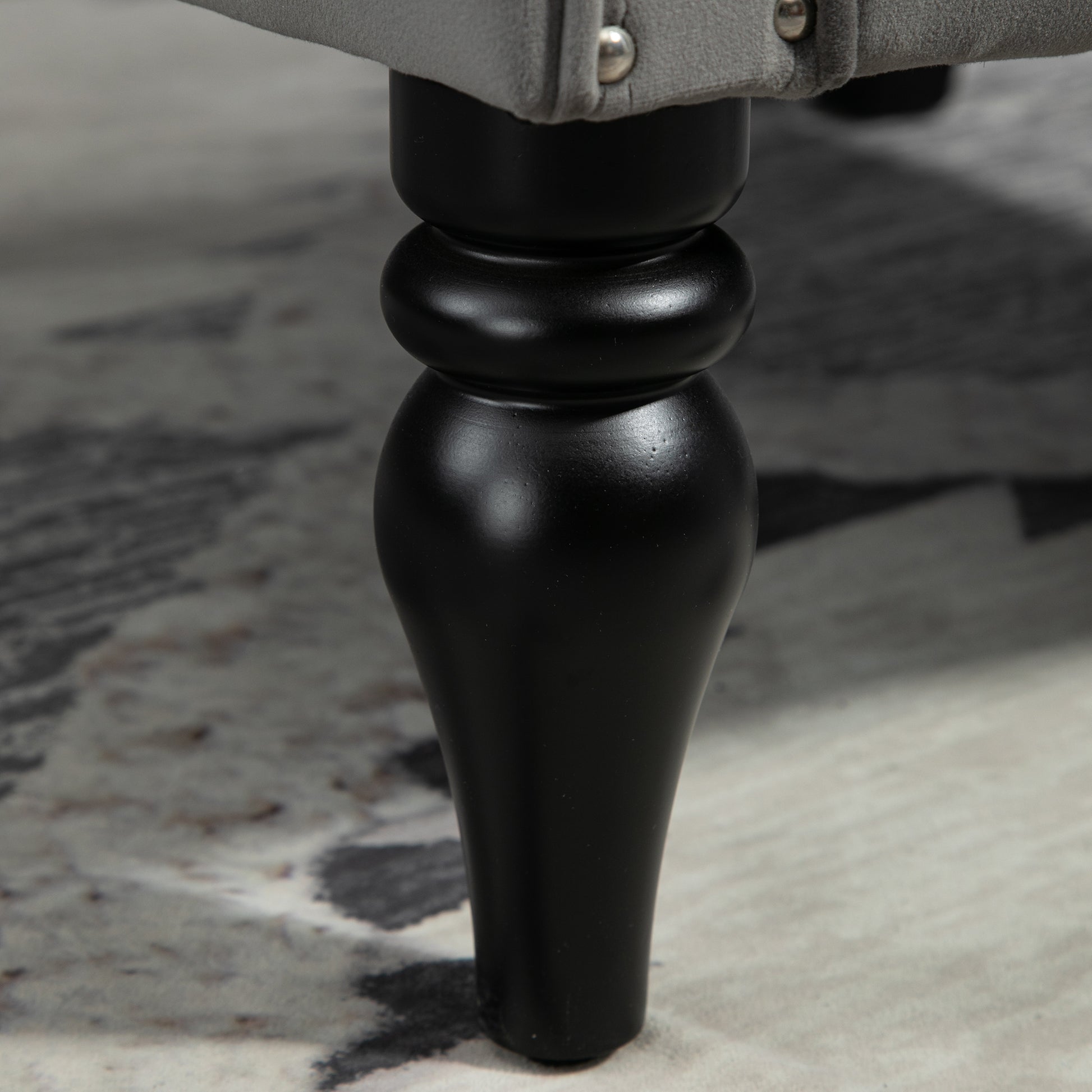 Coolmore Wood Frame Armchair, Modern Accent Chair Lounge Chair With Sturdy Wood Legs For Living Room Bedroom Dark Gray Dark Gray Foam Velvet