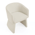 Modern Style Simple And Elegant Chair, Beige Leisure Chair, Suitable For Dining Bedroom Living Room Reception Desk Assembly Required Beige Beige Foam