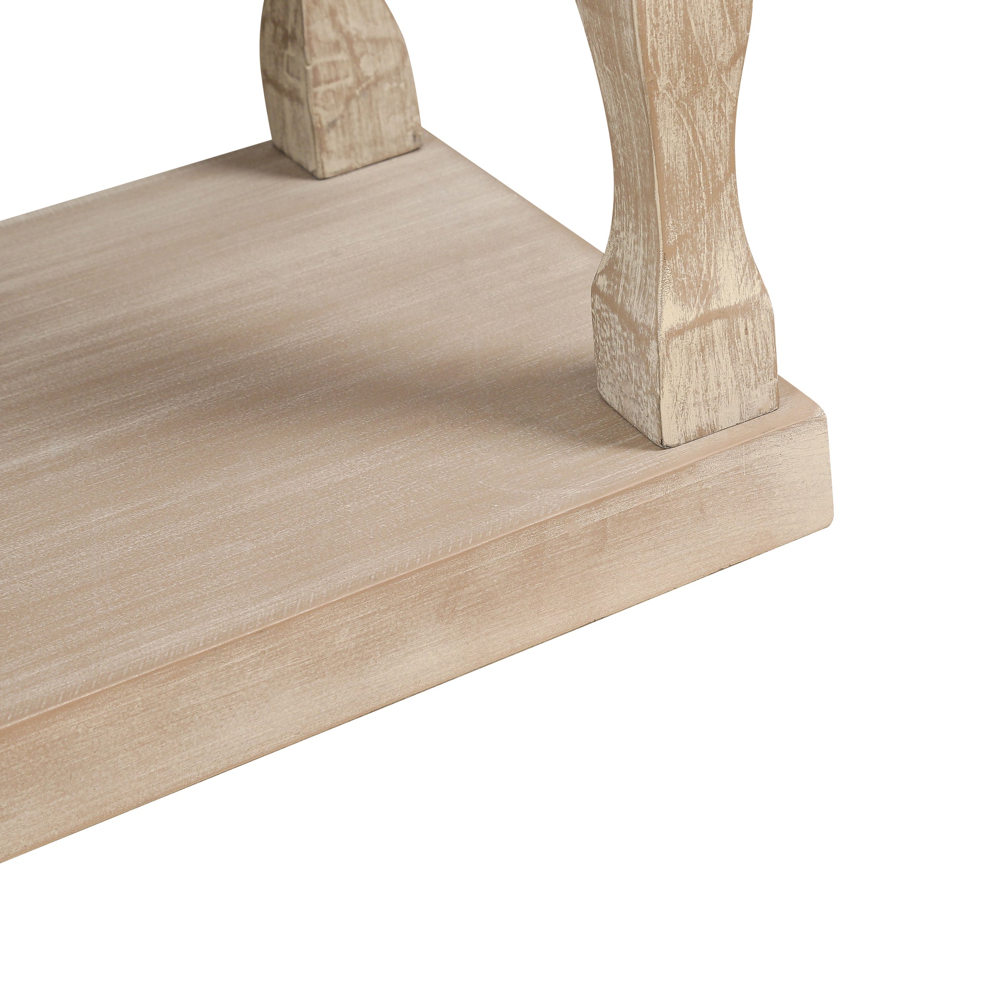 Console Table With 3 Tier Open Storage Spaces And Roman Column Effect Support Legs,Narrow Sofa Entry Table For Living Room, Entryway And Hallway Antique Wood White Antique White Gray Gray Mdf Mdf