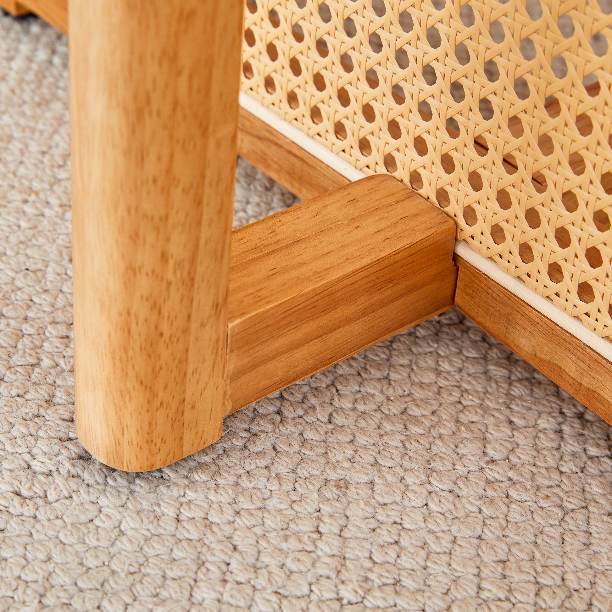 Chinese Country Retro Solid Wood Dining Table, Simple Modern Imitation Rattan Dining Table, Wooden Dining Table, Desk. Suitable For Dining Room, Living Room, Office Wood Rubber Wood