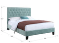 Luma Blue Cal King Upholstered Bed California King Blue Foam Solid Wood