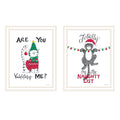 2 Piece Vignette Are You Kidding Me White Framed Wall Art For Living Room, Bedroom Wall Art Print For Home Decor By Deb Strain Multi Wood Paper