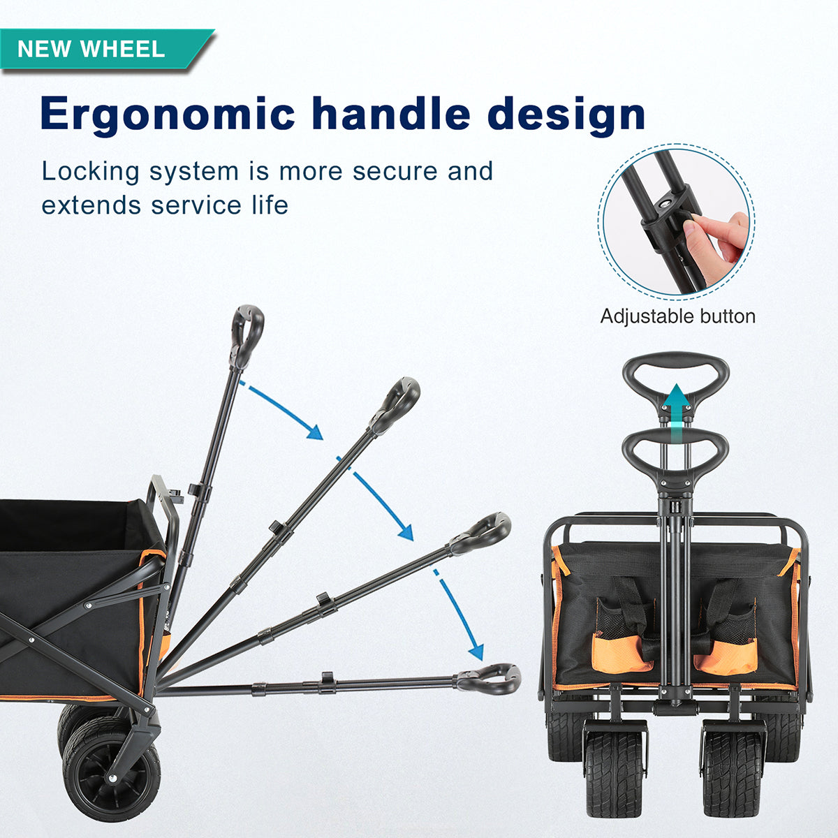 Black & Orange Folding Campers Black Gold Metal