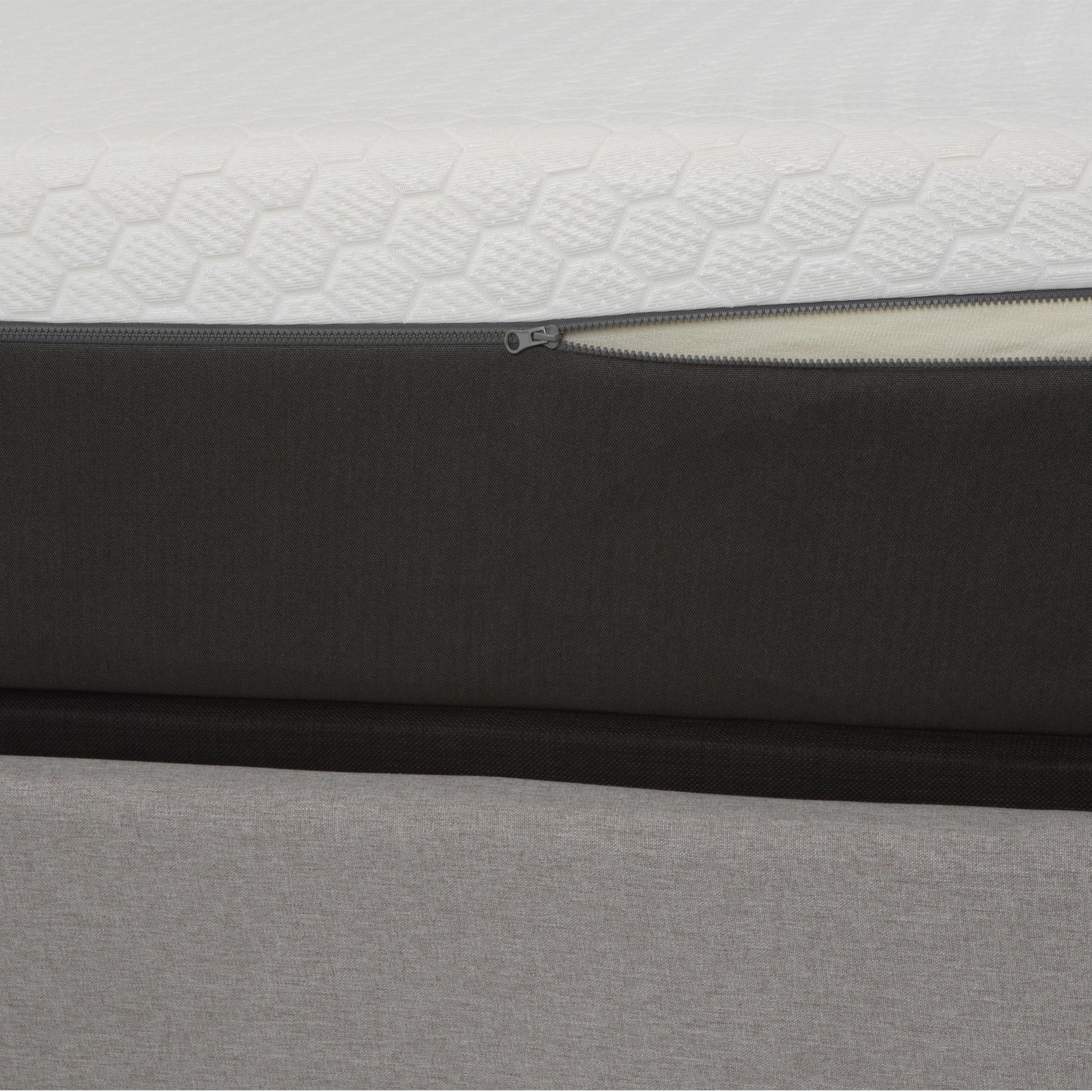 12" Copper Gel Cooling Memory Foam Mattress With Edge Support And Air Grid Base Twin Long White Foam Twin Xl