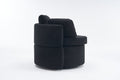 029 Teddy Fabric Swivel And Storage Chair With Back Cushion For Living Room,Black Black Primary Living Space Modern Foam Teddy