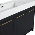 48 Inch Freestanding Bathroom Vanity With Resin Sink, With Soft Closing Door, Kd Package Black Chestnut Bathroom Modern Plywood
