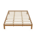 Queen Size Wood Platform Bed Frame 12 Inch Solid Wood Queen Bed Frame With Slat Support, No Box Spring Needed, Easy Assembly Rustic Pine Box Spring Required Queen Natural Wood Brown Wood Brown