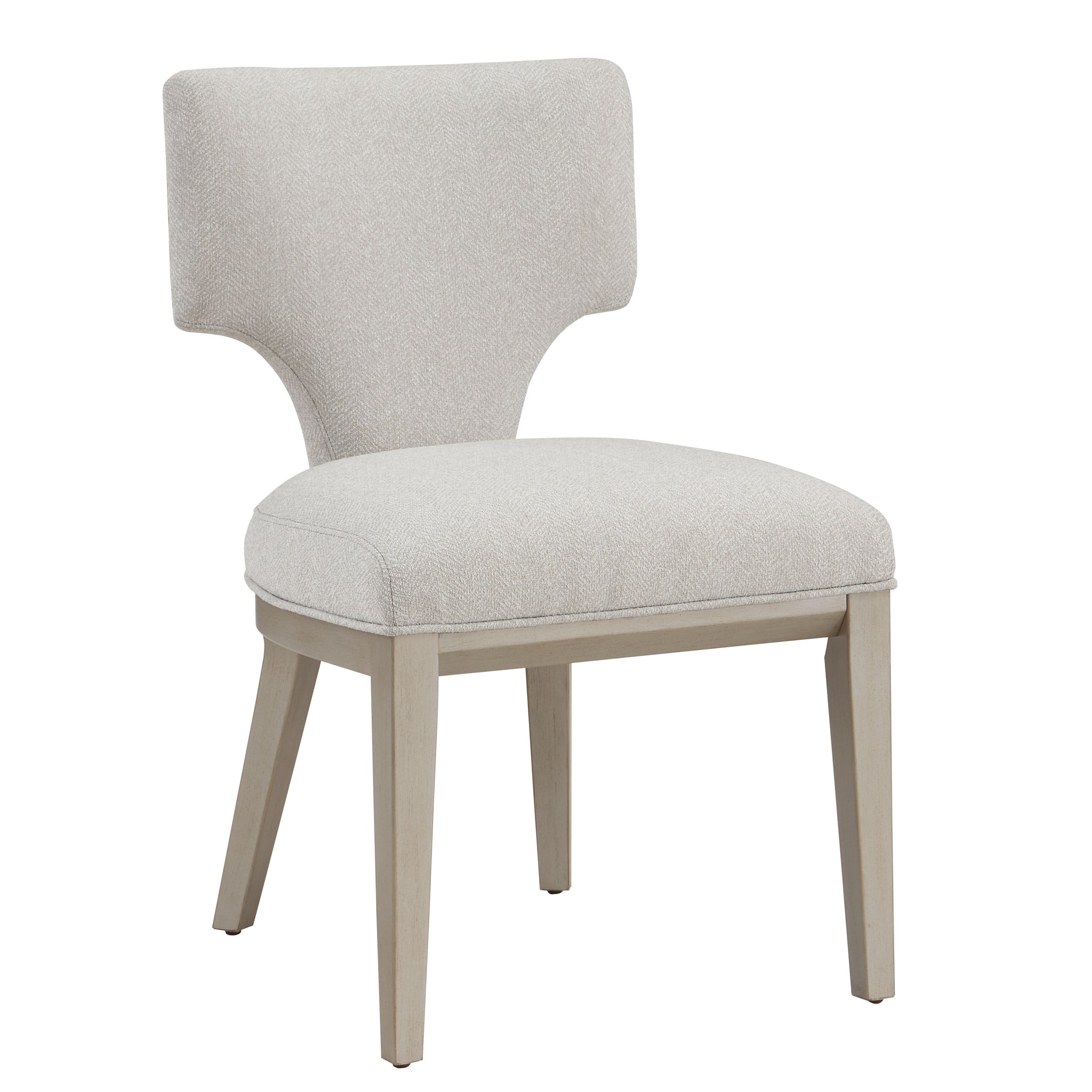 Ivory And Champagne Side Chair With Padded Seat Set Of 2 Solid Champagne,Ivory Dining Room Side Chair Solid Back Set Of 2 Wood Fabric