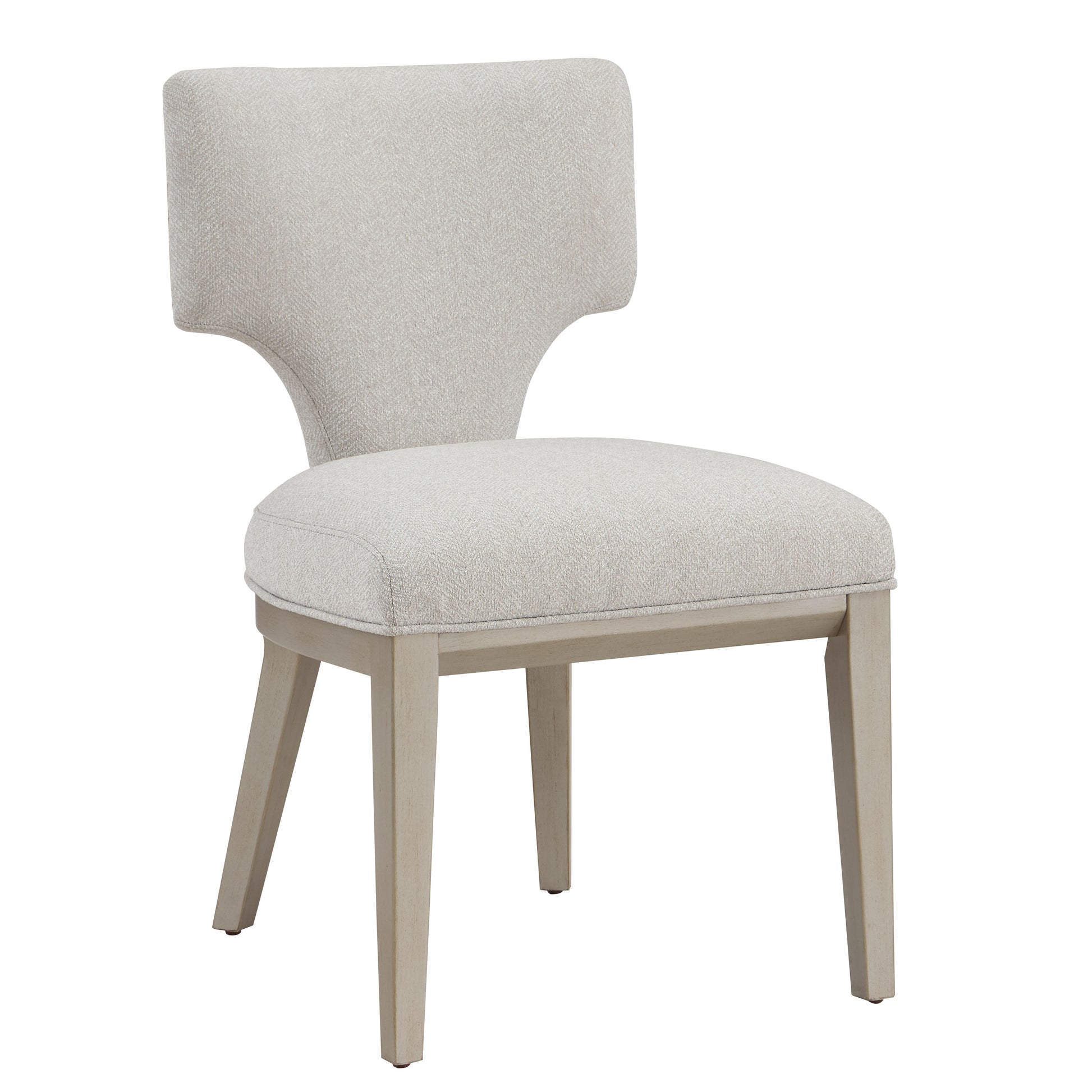 Ivory And Champagne Side Chair With Padded Seat Set Of 2 Solid Champagne,Ivory Dining Room Side Chair Solid Back Set Of 2 Wood Fabric