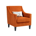 Coolmore Modern Accent Chair,Upholstered Armchair With Scooped Arms For Bedroom,Apartment,Studio,Office,Waiting Room Orange Corduroy Orange Primary Living Space Foam Corduroy