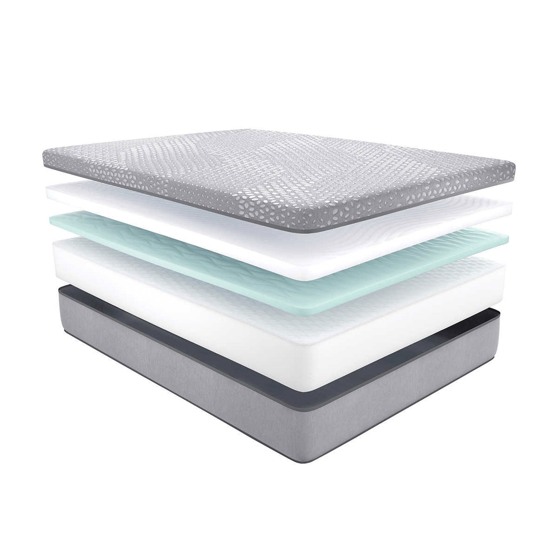 S Brand Posturepedic 12" Foam Mattress Medium Cal King Grey Foam California King