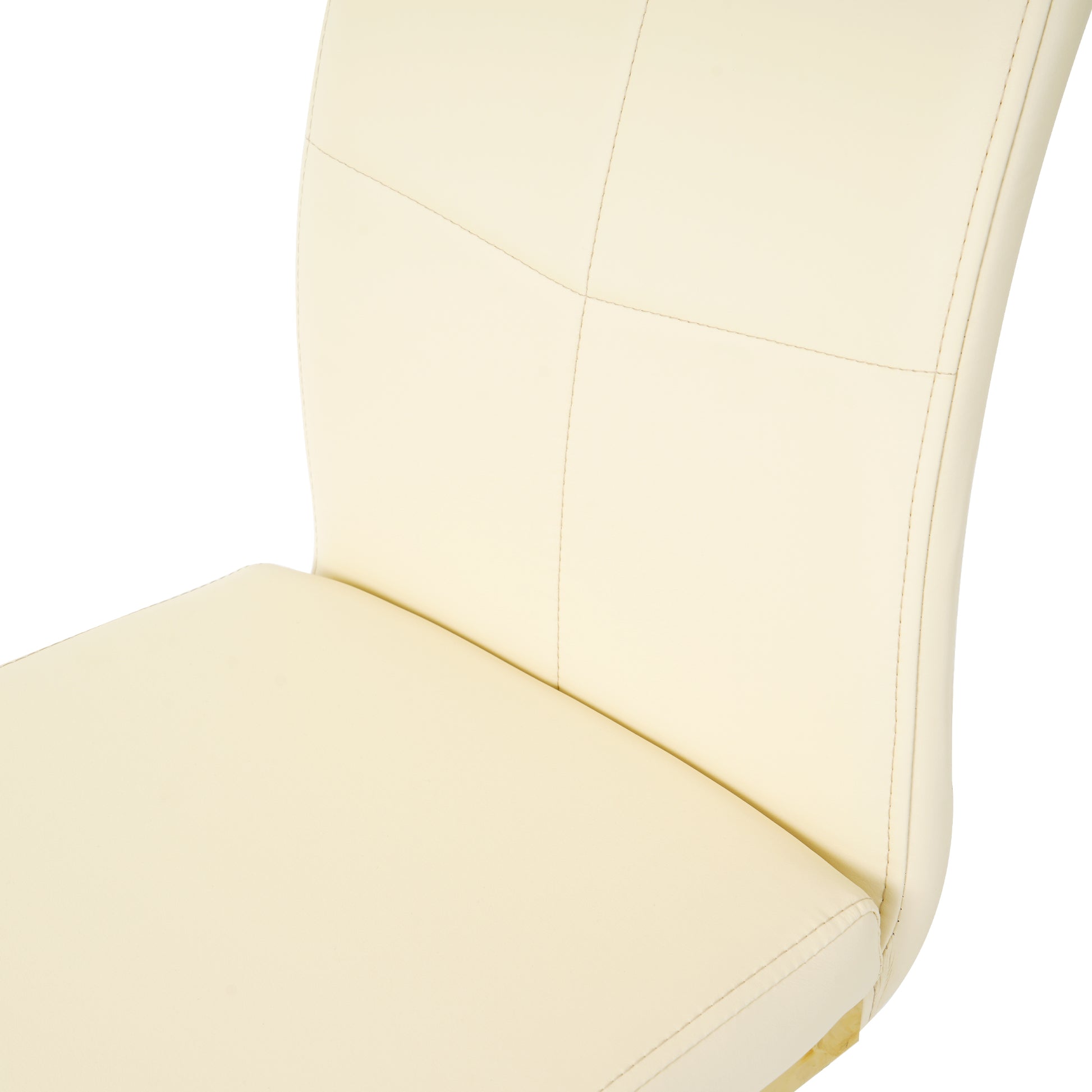 Modern Style Glass Dining Table With Elegant Transparent Design, Solid Support Base, Pale Yellow Dining Chair Set With Gold Plated Legs, Suitable For Restaurant Kitchens Set Of 7 Yellow Glass