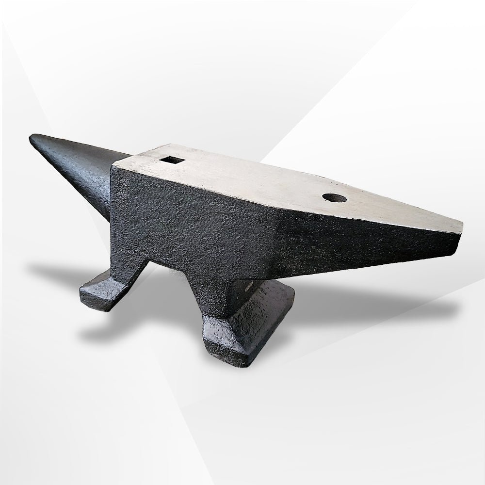 66Lbs Cast Steel Anvil, High Hardness Rugged Round Horn Anvil Blacksmith, Large Countertop And Stable Base, With Round And Square Hole, Metalsmith Tool For Bending And Shaping Black Carbon Steel