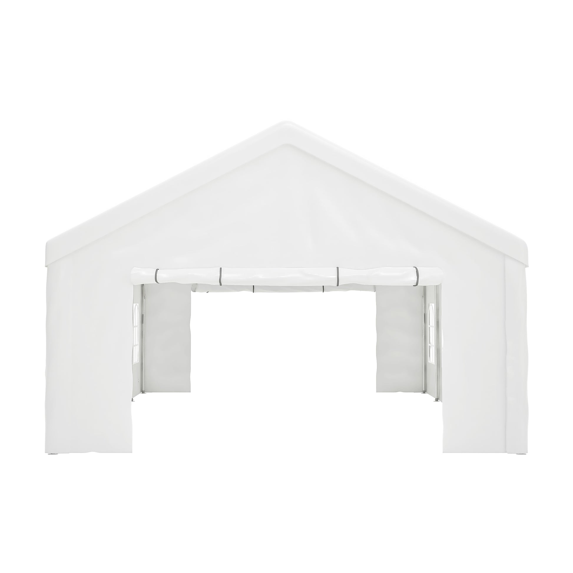16X32Ft Party Tent Heavy Duty, Large Wedding Event Shelters With 3 Storage Bags & Removable Sidewalls, Outdoor Canopy Gazebo Commercial Tents For Parties Carport Camping Garden Patio White Metal