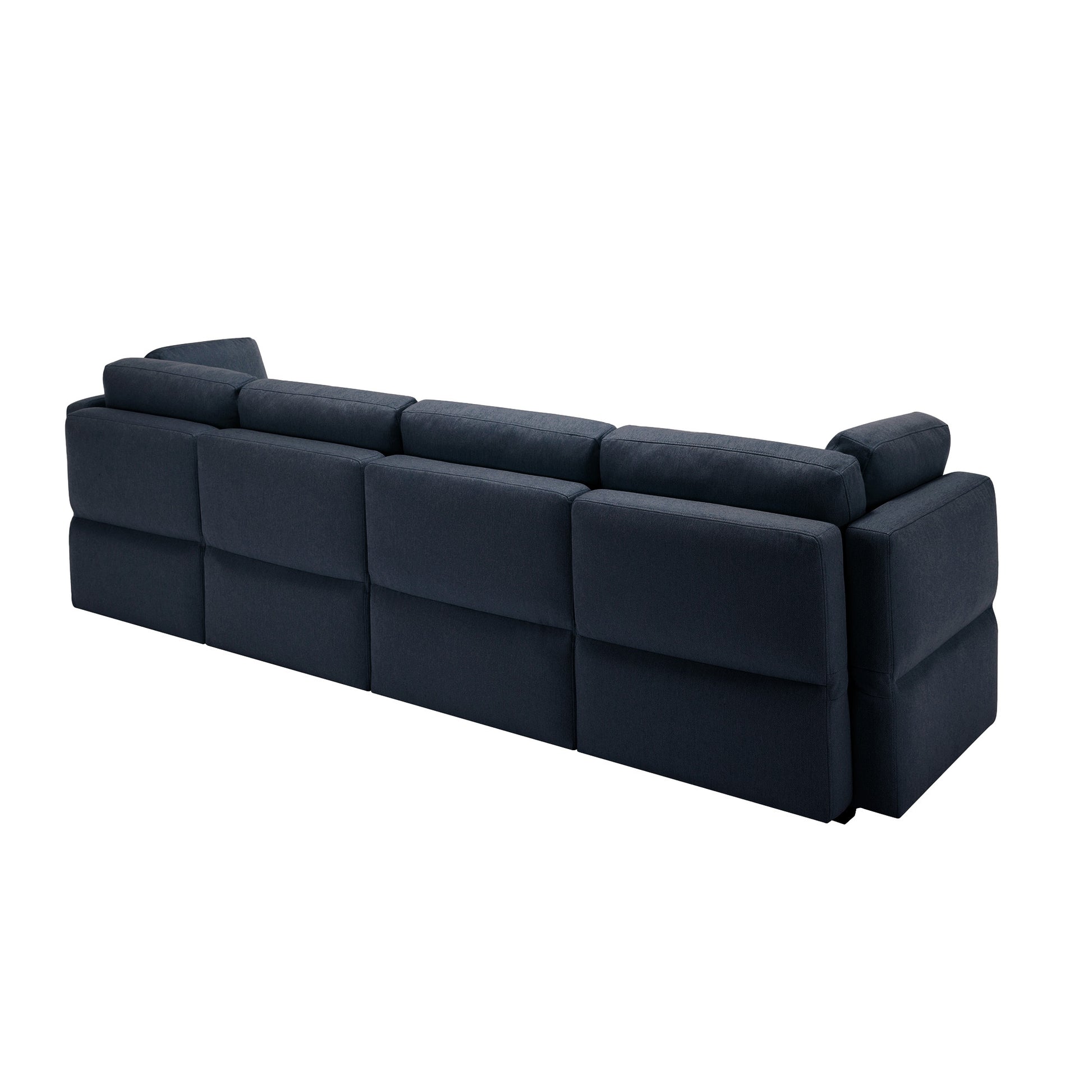 Fabric Modern Modular Sofa Couch With Storage Seats Modular Sectional Sofa 4 Seater Modular Couch For Living Room Blue Blue Polyester 4 Seat