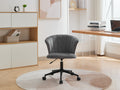 Home Office Chair, Velvet Fabric Swivel Flower Shape Computer Desk Chair For Home Office Or Bedroom Grey Black Foam Polyester Blend