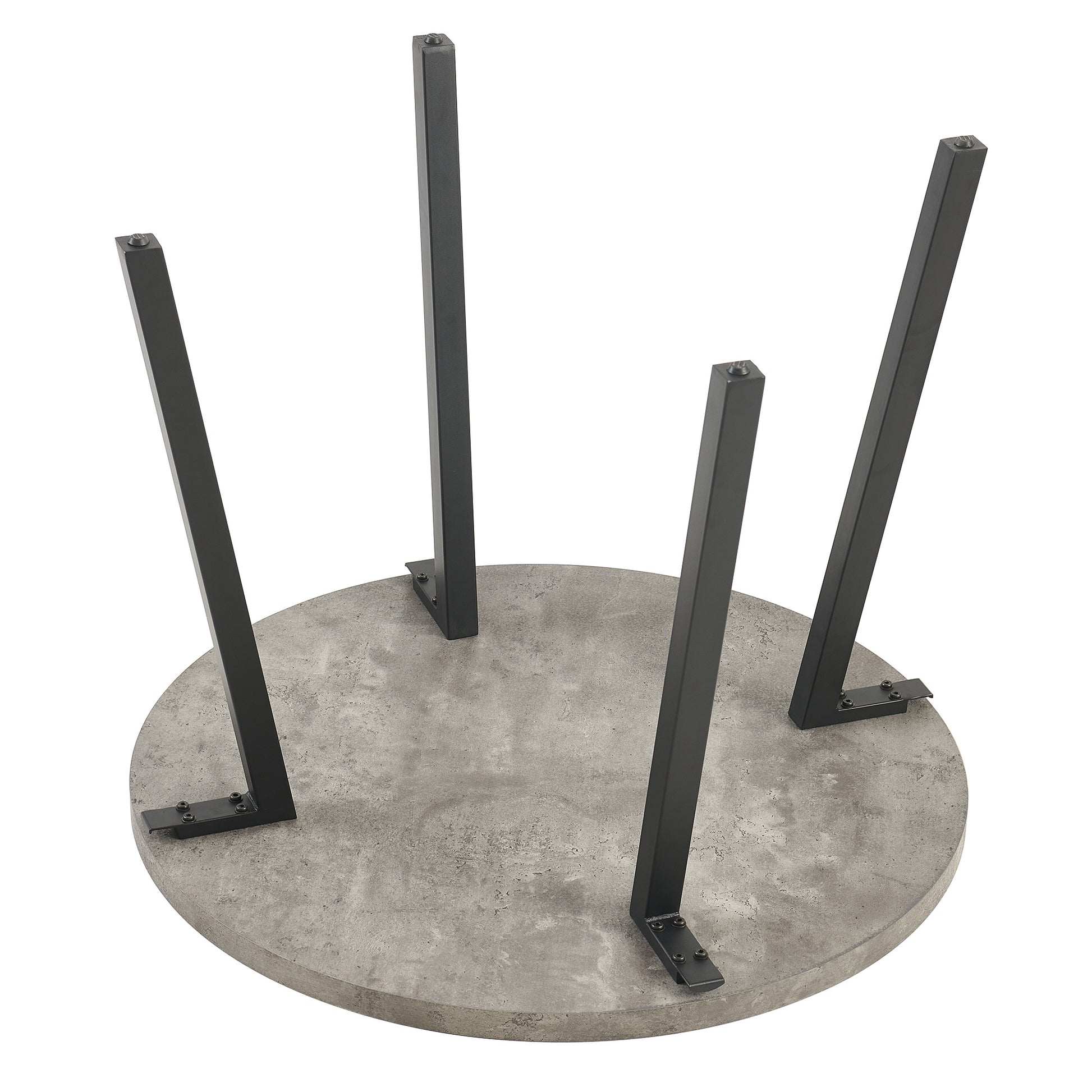 Grey Round Dining Table, Mid Century Modern Round Dining Table,Dinning Table For Kitchen Stone Gray Seats 4 Gray Kitchen & Dining Tables Round Mdf