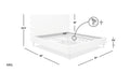 Stockholm Modern Wavy Headboard Platform Bed, King, Fawn Brown Performance Velvet King Brown Wood Foam Velvet Velvet