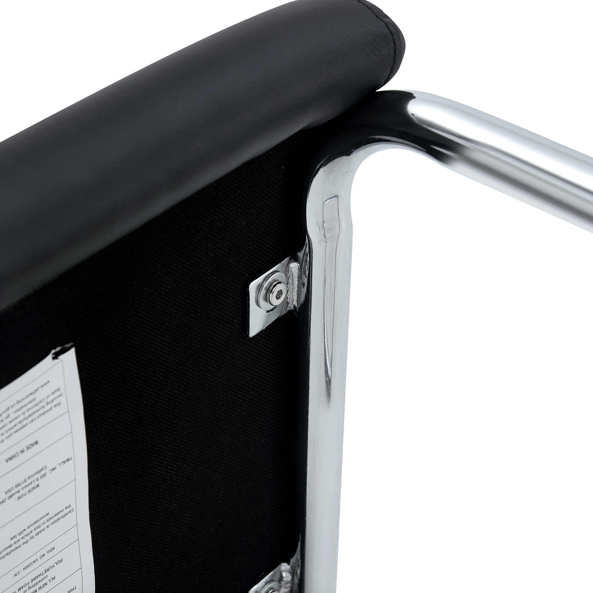 4 Dining Chair Set, Black Dining Chair Set, Pu Material High Back Seat And Sturdy Leg Chair, Suitable For Dining Room, Kitchen, Living Room Black Pu