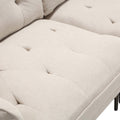 United Linen Sofaaccent Sofa Seat Sofa With Metal Feet Beige Linen 3 Seat