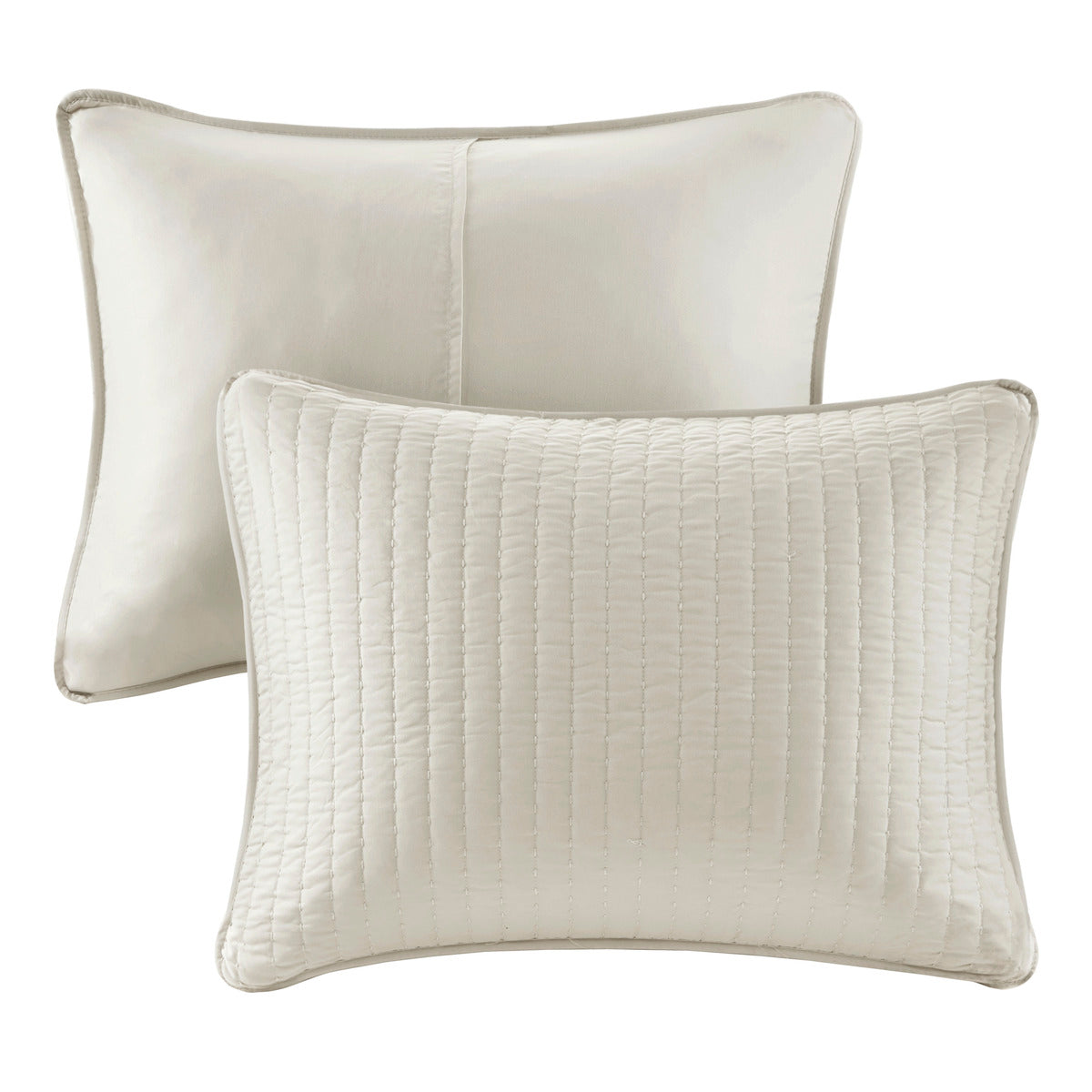 2 Piece Quilt Set Cream Twin Twin Xl Twin Cream Cotton