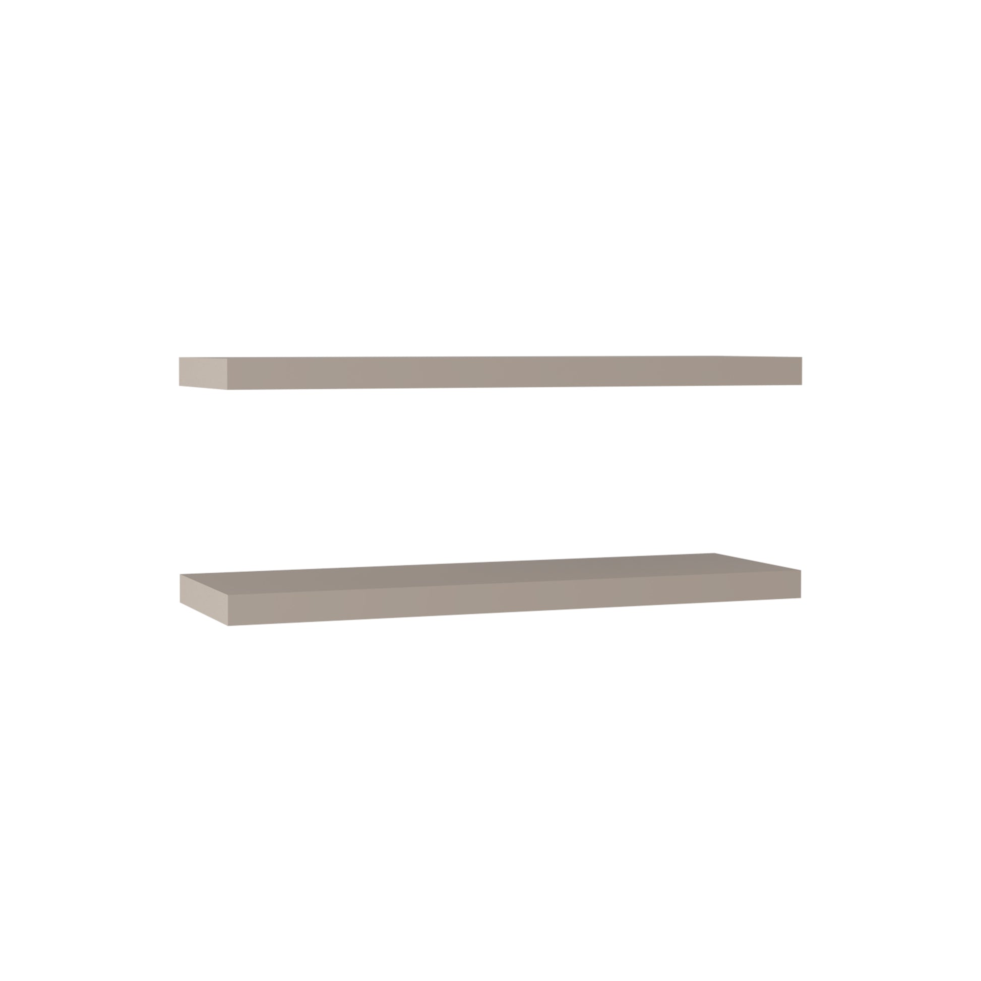 Ecco 31.5" Wide Floating Shelves Set Of 2, Shelves For Wall Decor For Bedroom, Bathroom Storage Shelves, Book Shelves For Living Room 2 Or Less Taupe Horizontal Primary Living Space Open Back Modern