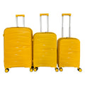 Hardside Luggage Sets 3 Pieces, Expandable Luggages Spinner Suitcase With Tsa Lock Lightweight Carry On Luggage 20Inch 24Inch 28Inch Antique Yellow Polypropylene