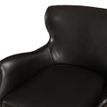 Daniela Deep Brown High Leg Slope Arm Chair Brown Foam Faux Leather