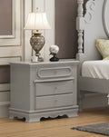 Flora Nightstand, Gray Finish Bd02205 Gray Wood