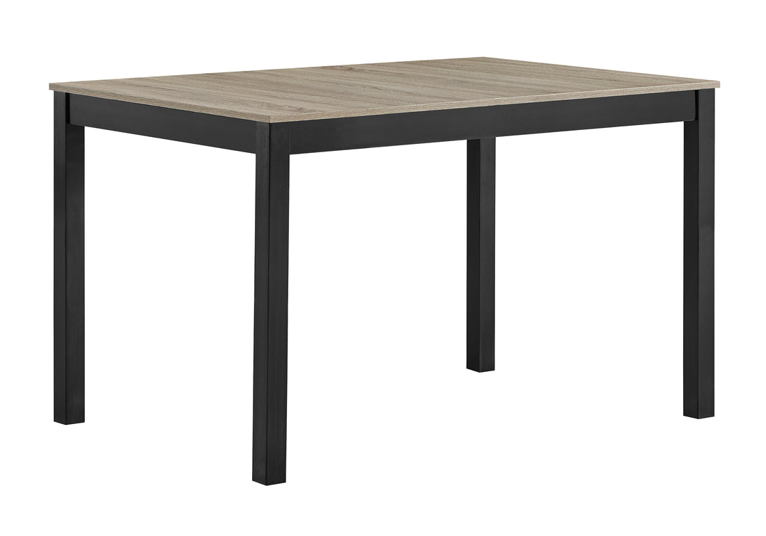 5Pc Contemporary Dining Set Rectangular Table Two Tone Finish Gray Upholstered Chairs Wooden Leg Dining Room Furniture Black Wood Wood Black,Brown,Gray Seats 4 Wood Dining Room 48 Inches