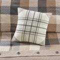 7 Piece Herringbone Comforter Set Neutral Cal King California King Neutral Polyester
