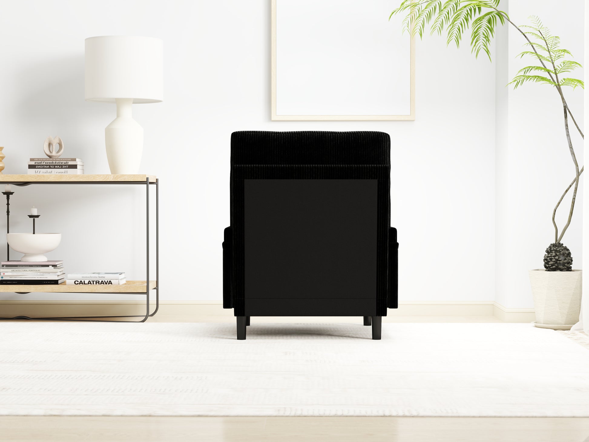 Black Multi Functional Adjustable Sofa, Convertible Lounge Chair And Guest Bed Black Velvet Metal Primary Living Space Medium Soft Loose Back Pillow Top Arms Foam Fabric Metal 1 Seat