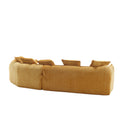 Modular Sectional Sofa, U Shaped Couch With Sofa For Five & Pillows, Modern Minimalist Chenille Fabric Large Comfy Cloud Sofas, Living Room Furniture Sets Mustard Yellow Chenille 5 Seat