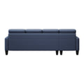 U Shaped Sofa Coch 4 Seat Sofa With Chaise Polyester Fabric For Living Room Apartment Office Blue Blue Primary Living Space Soft Eucalyptus Foam Linen 4 Seat