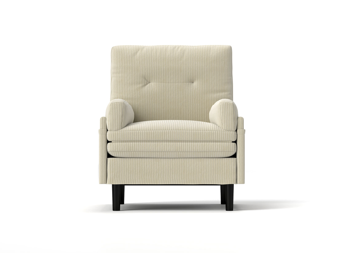 Ivory Sofa Chair With Recline Fuction Ivory Velvet Metal Primary Living Space Medium Soft Loose Back Pillow Top Arms Foam Fabric Metal 1 Seat