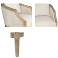 Accent Chair Beige Polyester