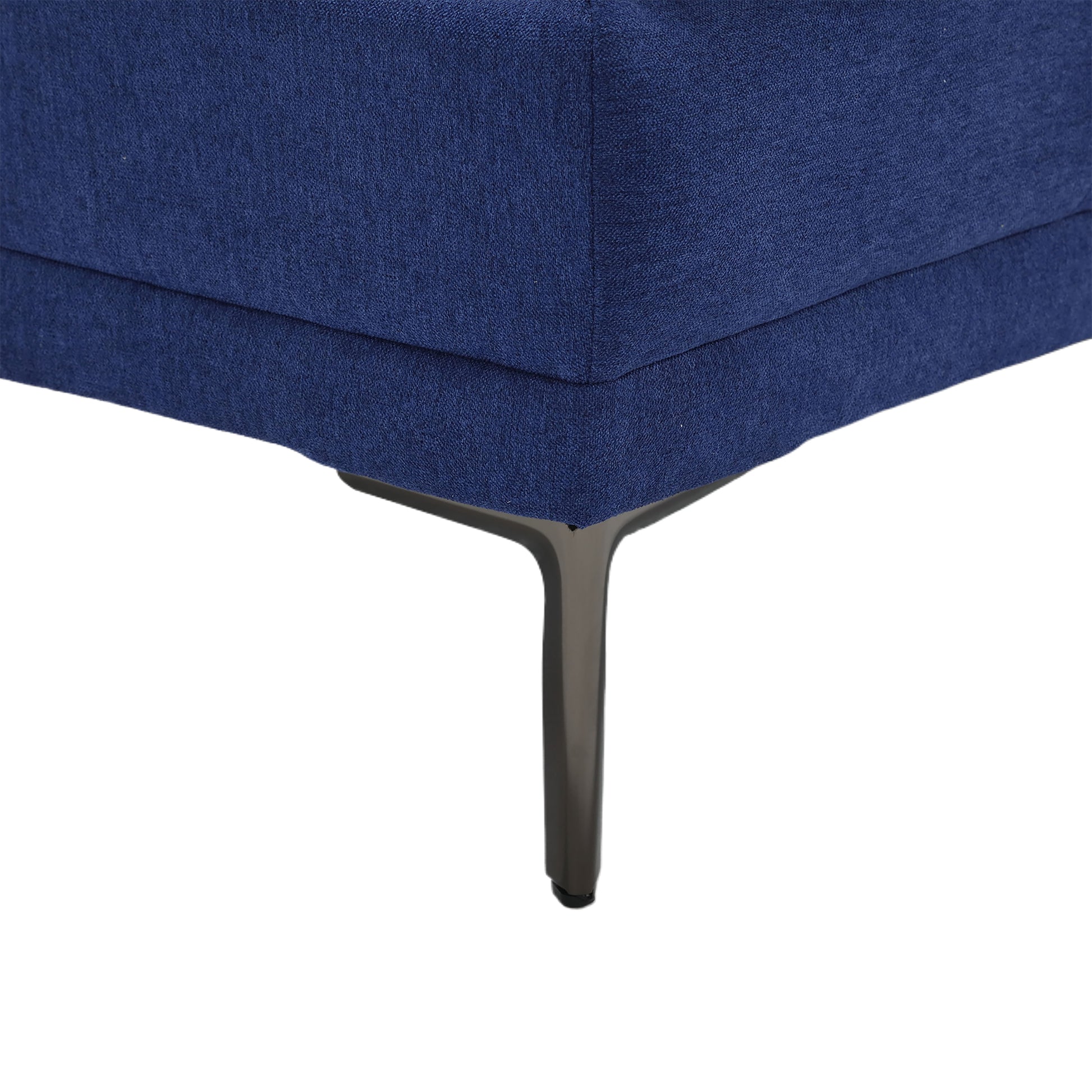 United Linen Sofaaccent Sofa Seat Sofa With Metal Feet Blue Linen 3 Seat