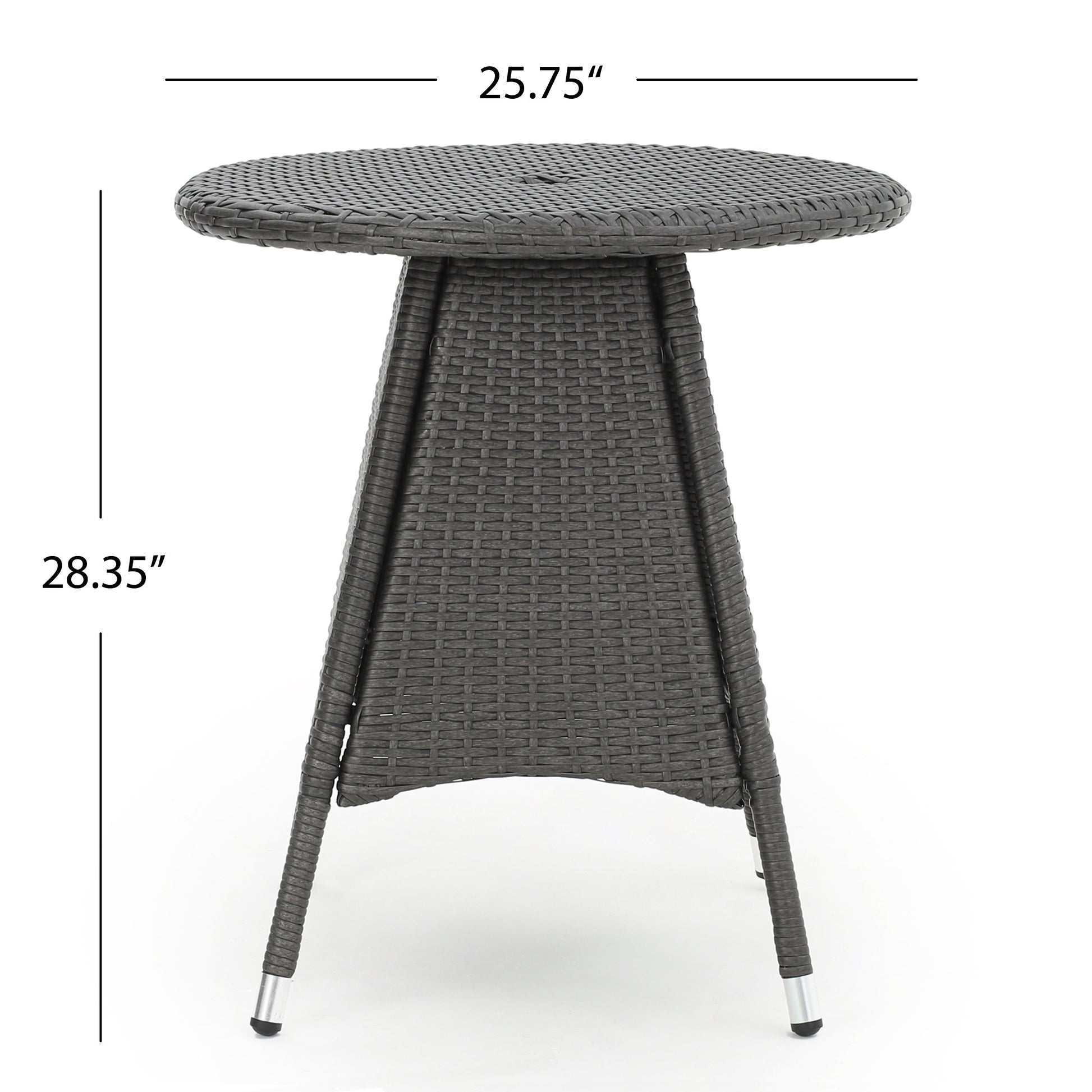 Corsica Rd Bistro Table Grey Rattan