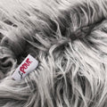 Hawley Silver Gray Faux Fur 3 Foot Bean Bag, Silver Gray Gray Faux Fur