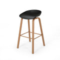 Barstool Set Of 2 Black Polypropylene