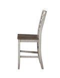Abacus 5 Piece Dining Set With Drop Leaf Counter Height Table Smoke Grey Smoke Grey Wood