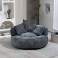 Coolmore Lazy Sofa Durable Comfort Lounger High Back Bean Bag Chair Couch With Three Pillows For Adults And Kids, Indoor & Outdoor, Single Gaming Sofa Chair For Bedroom,Office Gray Chenille Gray Foam Chenille 1 Seat