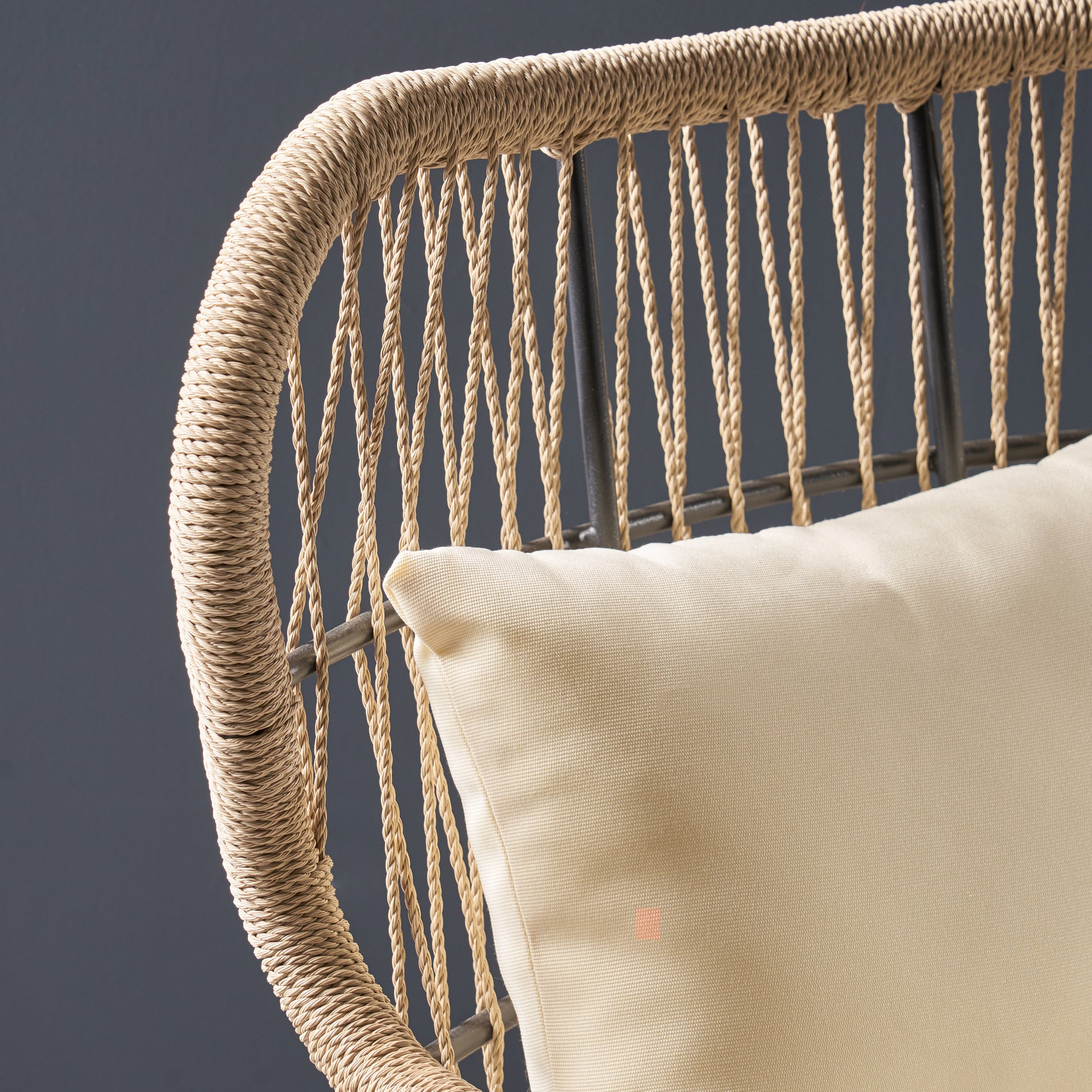 Southport Club Chair Brown Beige Woven Rope