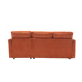 United We Win Furniture, Modular L Shaped Sofa, Modular Long Sofa With Reversible Chaise Lounge, Sofa Bed, Sleeper Sofa, Modular Sofa Combination With Storage Seats. Orange Velvet 3 Seat